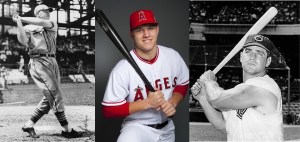 Johnny Mize, Mike Trout, Ted Kluszewski